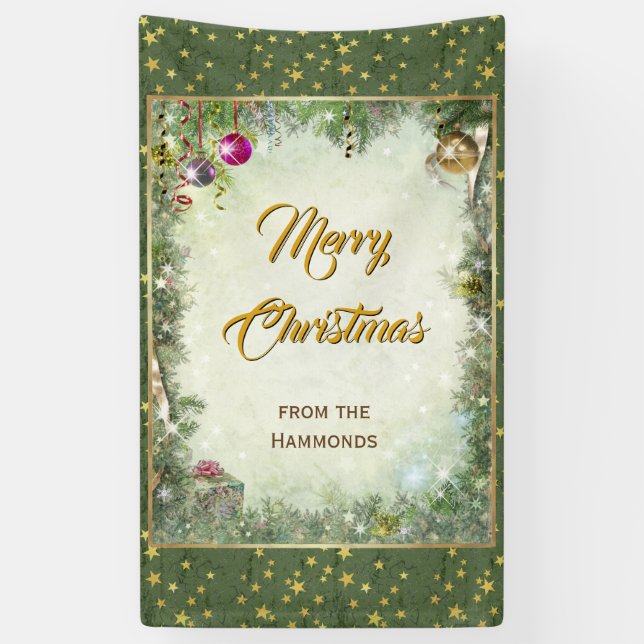 Lona Feliz Navidad (personalizable) (Vertical)