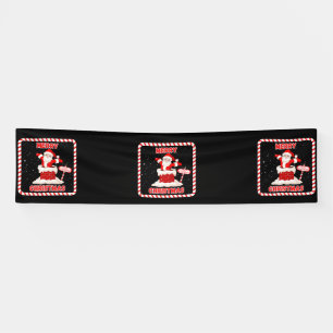 Lona Feliz Navidad Santa Colección 2.5x10 Vinyl