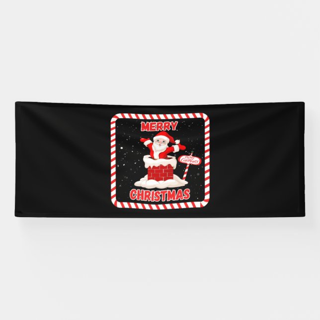 Lona Feliz Navidad Santa Colección Banner de Vinilo 4x1 (Horizontal)