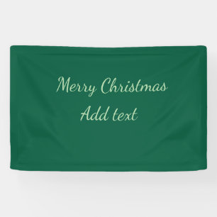 Lona Feliz Navidad verde plano fondo solo vacaciones