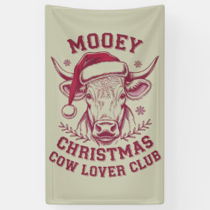 Lona Feliz Navidad Western Cow Lover Club Temporada de 