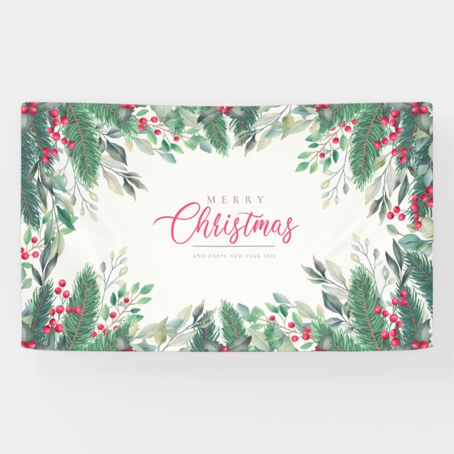 Lona Feliz Navidad y feliz año nuevo (Horizontal)