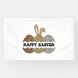 Lona Feliz Noche de Pascua para la impresión de animale
