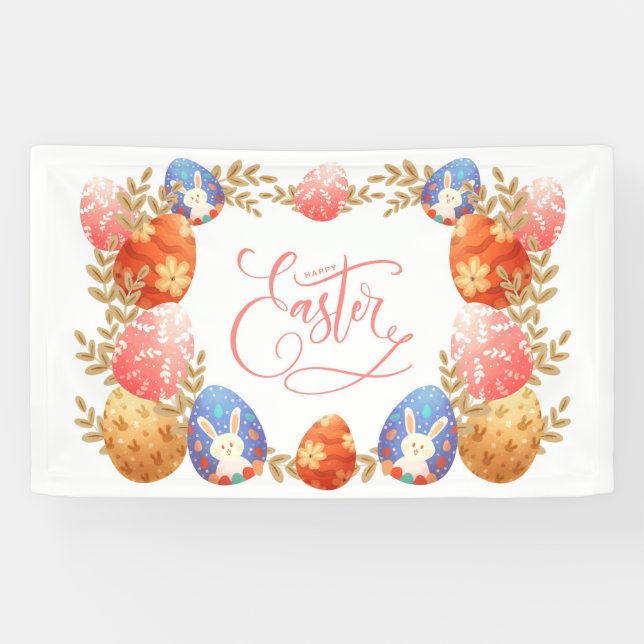 Lona Feliz Pascua (Horizontal)
