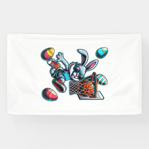 Lona Feliz Pascua Baloncesto Chicos Conejo De Pascua Di