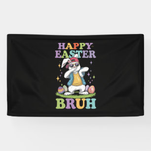 Lona Feliz Pascua Hermano Conejo De Conejo Divertido Da