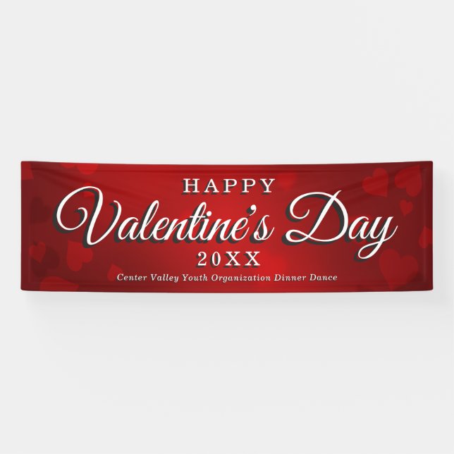 LONA FELIZ PROHIBICIÓN DEL EVENTO DEL DÍA DE VALENTINE (Horizontal)