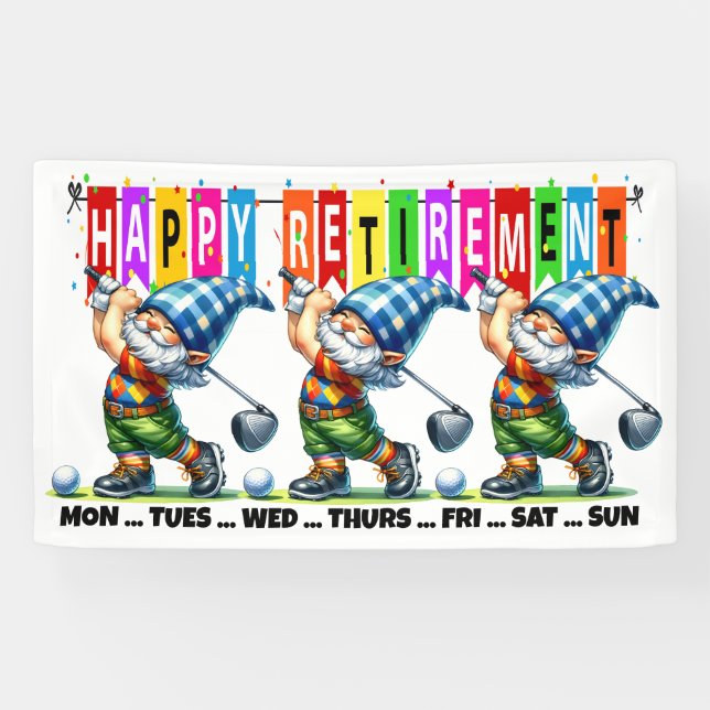 LONA FELIZ RETIRO DE GOLF DE DIVERSIÓN (Horizontal)