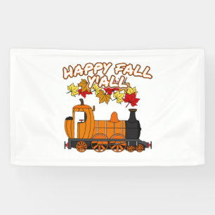 Lona Ferrocarril de calabaza de tren de vapor Happy Fal