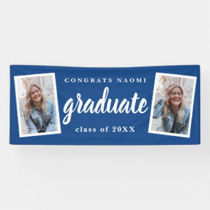 Lona Festa de Graduación con Foto de Escritura Moderna 
