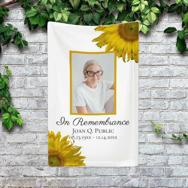 Lona Festejos de girasol celebran funeral de vida (Subido por el creador)