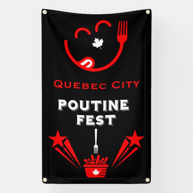 Lona Festival Canadiense de Poutine (Vertical)