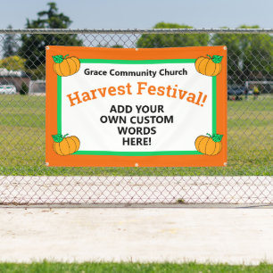 Lona Festival de Cosecha de Iglesia Personalizada