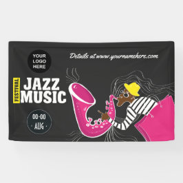 Lona Festival de Música de Jazz Colorido agregar logoti