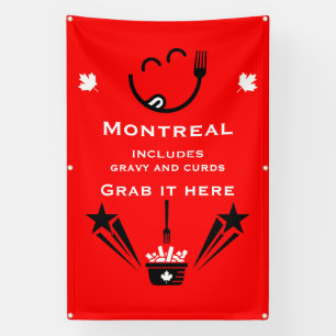 Lona Festival de Poutine Canadiense Editable
