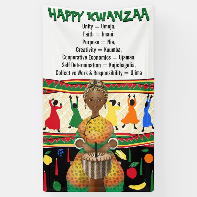 Lona Festividad afroamericana de Kwanzaa (Vertical)