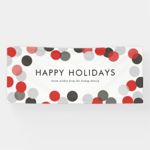 Lona Festividades Red y Black Festive Confetti Dots Hap