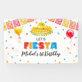 Lona FIESTA Birthday Party banner backdrop 