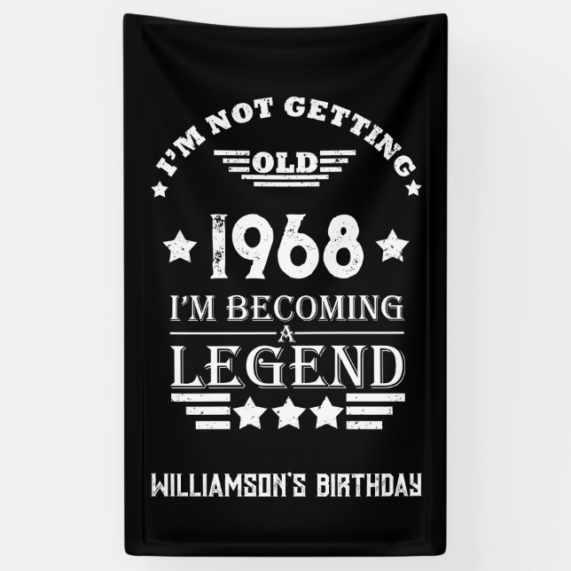 Lona Fiesta de 55 años de antigüedad personalizada (Vertical)