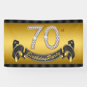 Lona Fiesta de 70 cumpleaños de oro