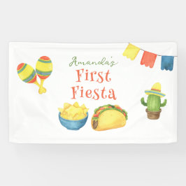 Lona Fiesta de Acuarela Cumpleaños Uno
