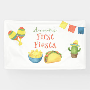 Lona Fiesta de Acuarela Cumpleaños Uno
