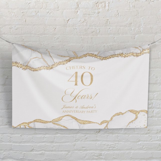 Lona Fiesta de Aniversario de Bodas de Ágata Oro Blanco (Subido por el creador)
