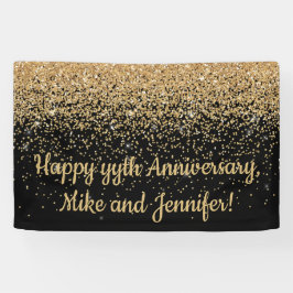 Lona Fiesta de Aniversario de Sorpresa Personalizado Or