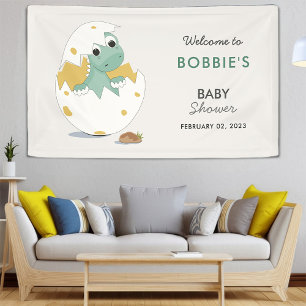 Lona Fiesta de Baby Shower con tema de dinosaurios fest
