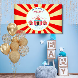 Lona Fiesta de Baby Shower con temas de circo