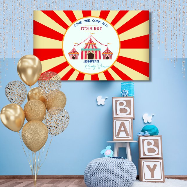 Lona Fiesta de Baby Shower con temas de circo (Subido por el creador)