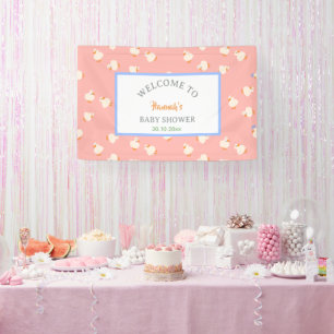 Lona Fiesta de Baby Shower de Patitos Bebés Ilustrados