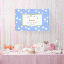 Fiesta de Baby Shower de patos ilustrados a mano e