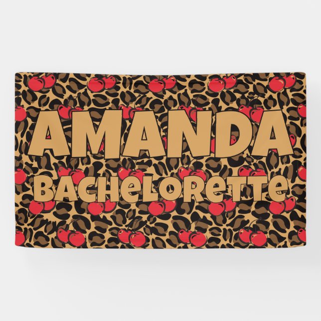 Lona Fiesta de bachillerato de leopardo personalizado (Horizontal)