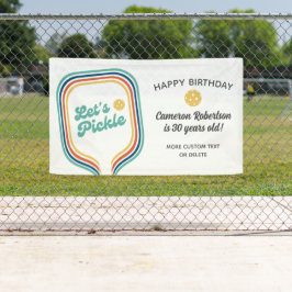 Lona Fiesta de baloncesto Pickle Retro Personalizado de