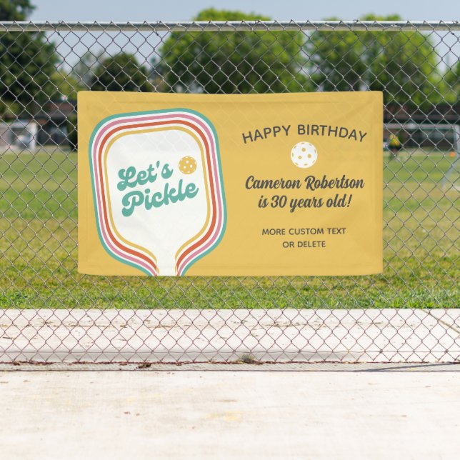 Lona Fiesta de baloncesto Pickle Retro Personalizado de (In situ)