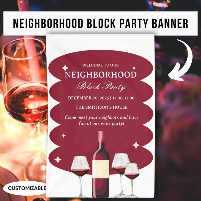 Lona Fiesta de Barrio con Vino Tinto (Subido por el creador)