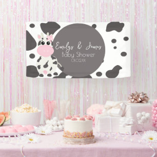 Lona Fiesta de Bebé con Estampado de Vaca