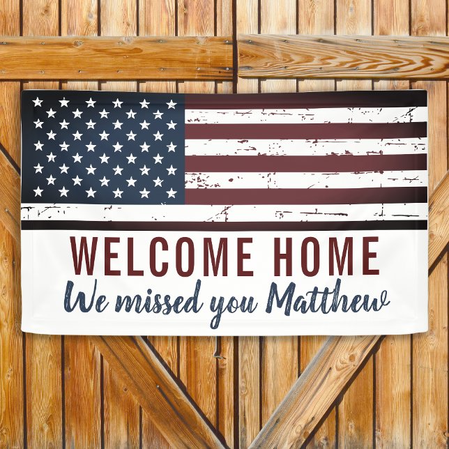 Lona Fiesta de bienvenida militar Bandera de Estados Un (Subido por el creador)