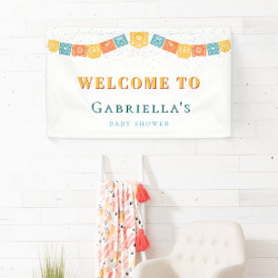 Lona Fiesta de Bienvenida Personalizada para Baby Showe