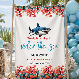 Lona Fiesta de cumpleaños 1 año Bajo el Mar