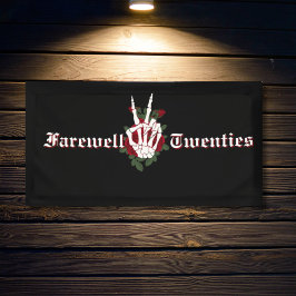 Lona fiesta de cumpleaños 30 - funeral de RIP 20 para v