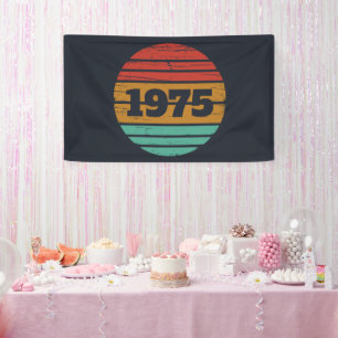 Lona Fiesta de cumpleaños 50 vintage personalizada