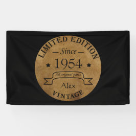 Lona Fiesta de cumpleaños 70 vintage personalizada