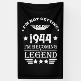 Lona Fiesta de cumpleaños 80 vintage personalizada