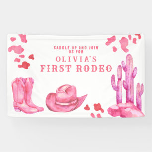Lona Fiesta de Cumpleaños Cowgirl Wild West 1er Rodeo