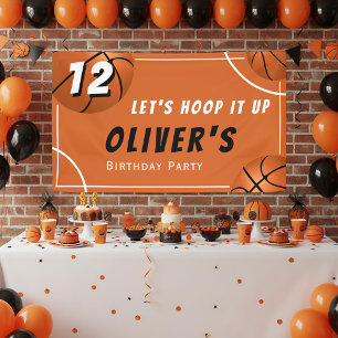 Lona Fiesta de cumpleaños de baloncesto para niños Hoop