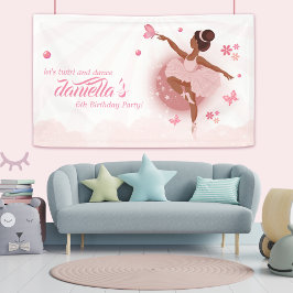 Lona Fiesta de cumpleaños de bonito Ballerina Rosa