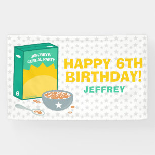 Lona Fiesta de cumpleaños de cereales