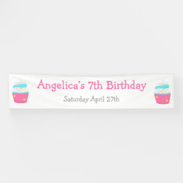 Lona Fiesta de cumpleaños de Cupakes y Sprinkles